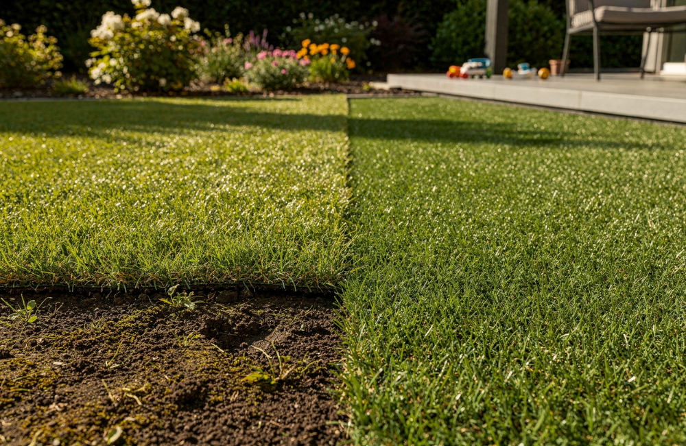 gazon en plaque ou gazon synthétique