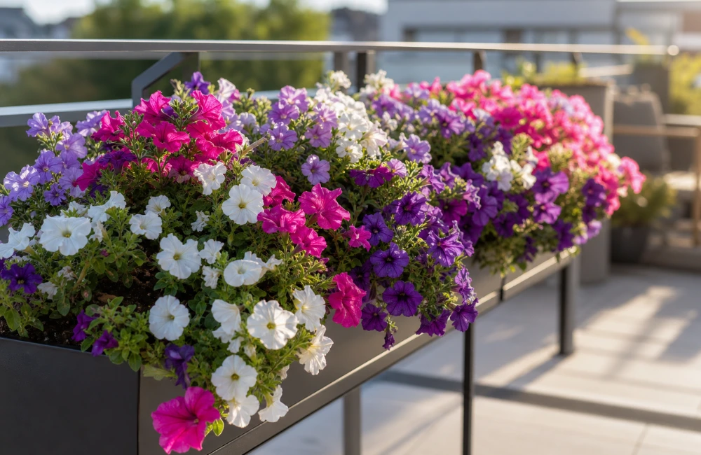 nombre de surfinias dans une jardinière