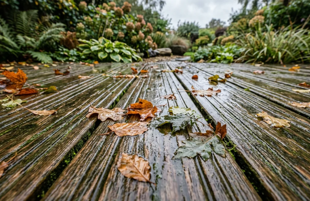 terrasse verdit bois qui glisse