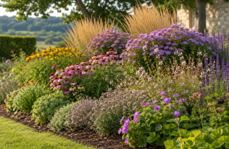 composition plantes vivaces en massif