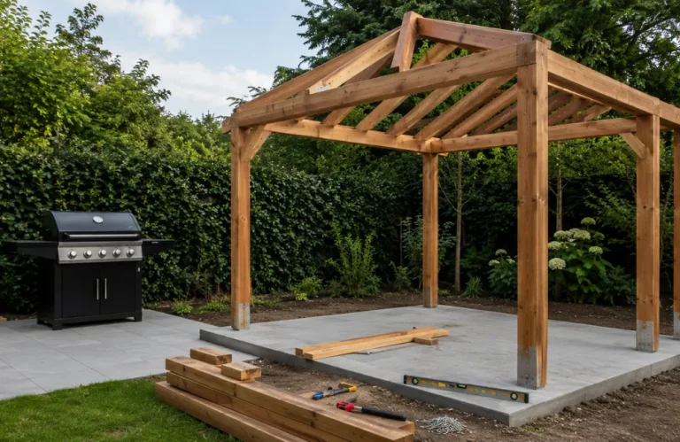 fabriquer un abri extérieur pour barbecue