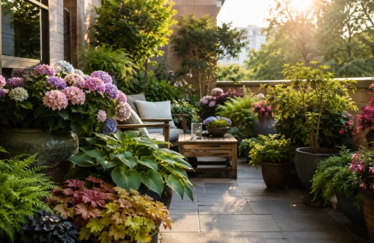 terrasse exposée Est , que planter